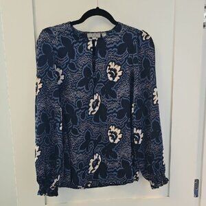 Ted Baker Navy Floral Blouse